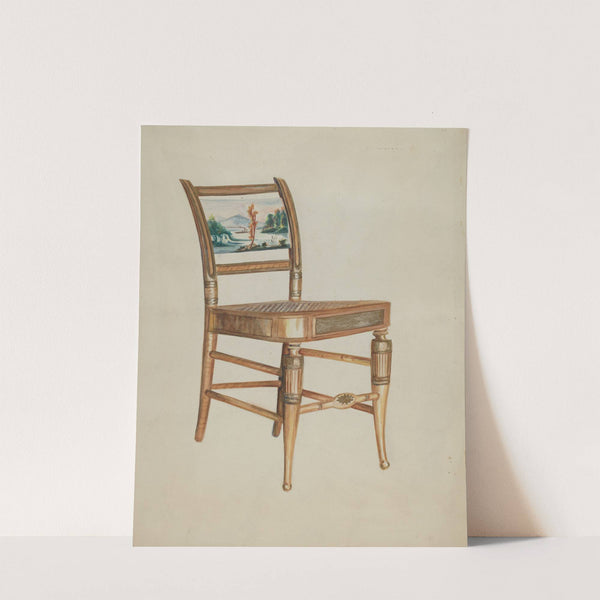 Chair - with Hudson River Scenes by Ella Josephine Sterling