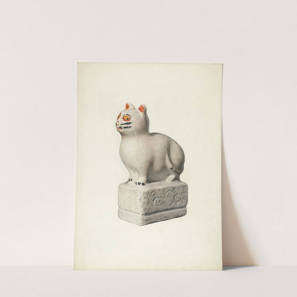 Chalkware Cat (c. 1940) by Gertrude Koch