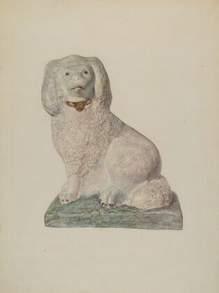 Chalkware Dog