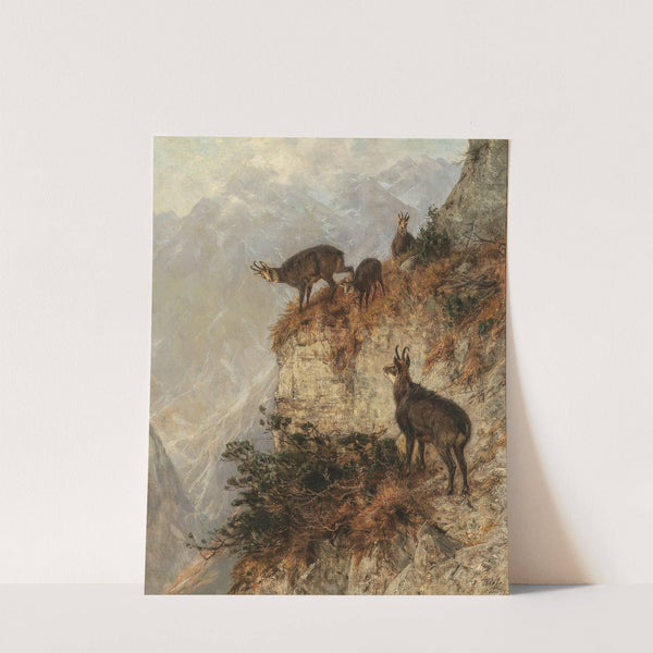 Chamois in the Mountains by Julius Arthur Thiele