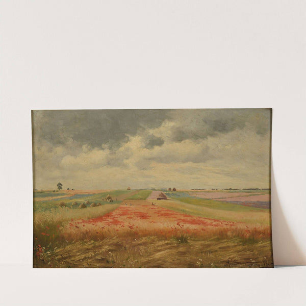 Champ d'orge et de coquelicots à Pontgivart by Armand Guéry