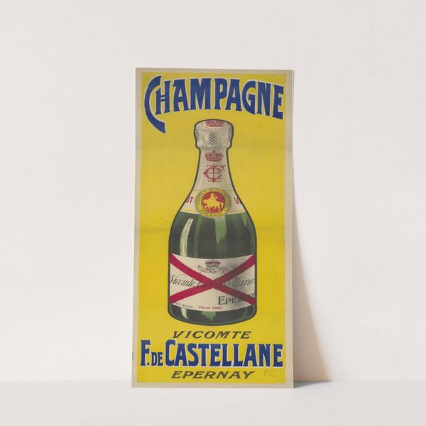 Champagne Vicomte F. de Castellane. Epernay (1900) by Imp. Arnoux