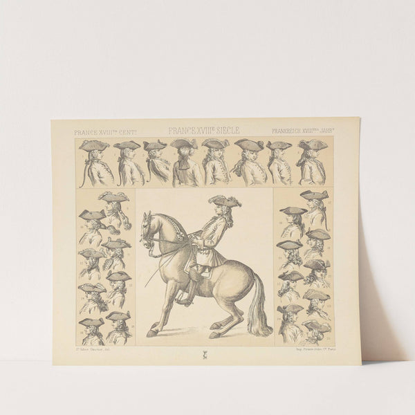 Chapeaux et perruques – le cheval de main (1876-1888) by Auguste Racinet