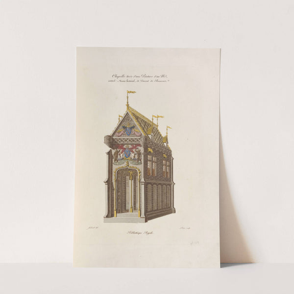 Chapelle tirée d’une peinture d’un MS, intitulé; miroir historial, de Vincent de Beauvais. Bibliothèque royale. (1839) by Nicolas Xavier Willemin