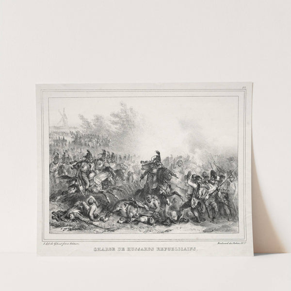 Charge de Hussards Républicains (1832) by Denis Auguste Marie Raffet