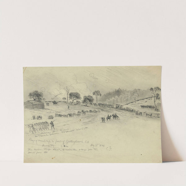 Charge of Hancock's Corps in front of Spottsylvania Court House by Edwin Forbes