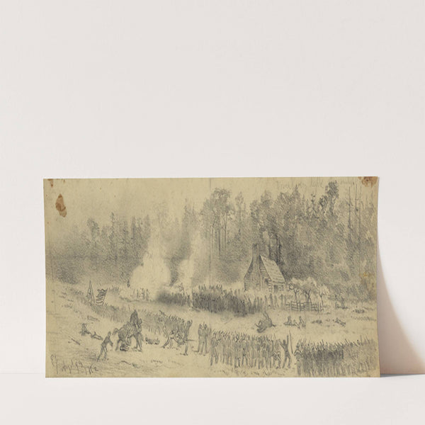 Charge of Union troops of the left flank of the army commanded by Genl. Stonewall Jackson at Cedar Mountain (1862) by Edwin Forbes