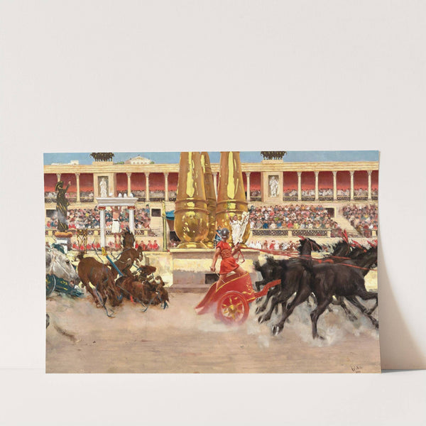Chariot Race in the Circus by Raffaello Sorbi