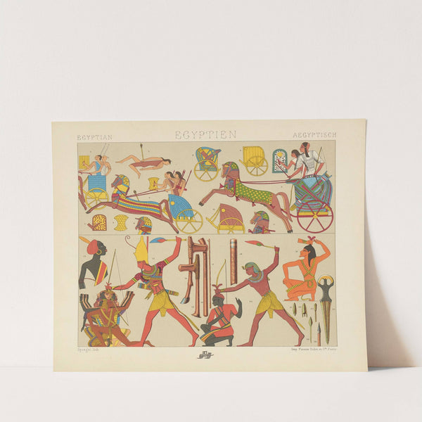 Chariots de guerre Égyptiens et Asiatiques, armes races diverses (1876-1888) by Auguste Racinet