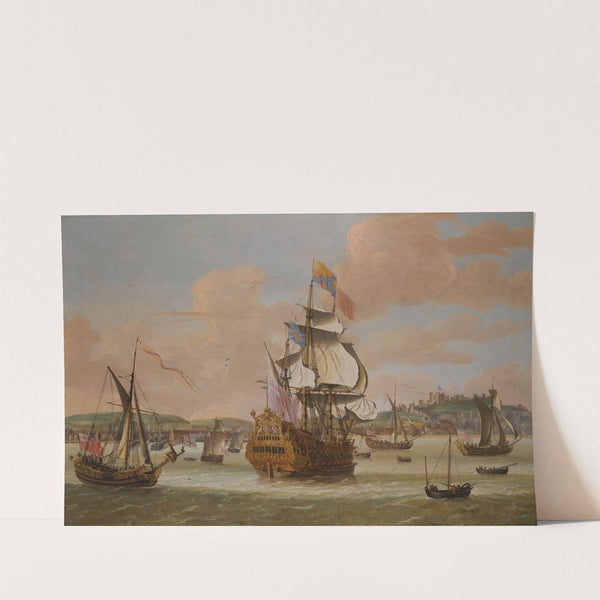 Charles Ii And James, Duke Of York, On Board H.M.S. Triumph, With Three Royal Yachts Off Dover by Jacob Knyff