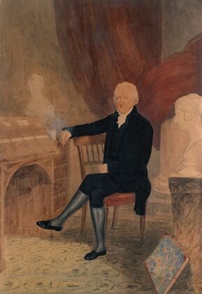 Charles Robertson (1760-1821), at his Miniature Painter’s Desk