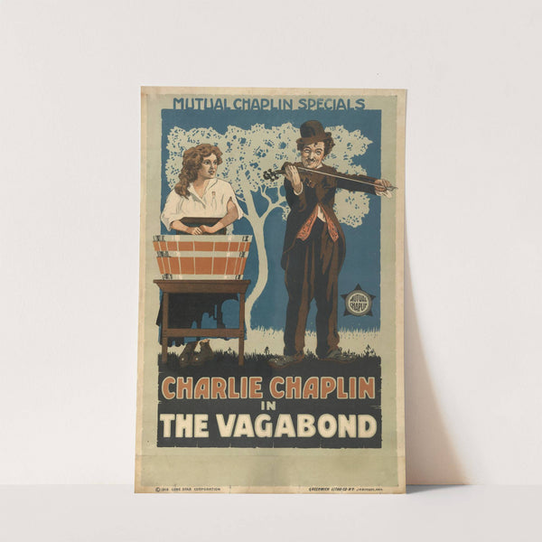 Charlie Chaplin in The Vagabond by Greenwich Litho. Co.