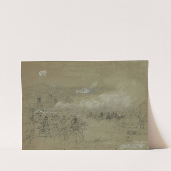 Chasing the Rebs through Strasburg by Alfred Rudolph Waud