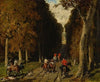 Chasse Dans L’allée Vers La Croix