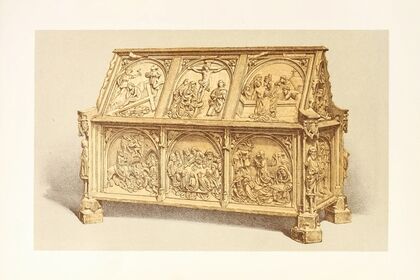 Chasse, or Reliquary, of the Fifteenth Century, in Carved and Gilded Wood — size preview