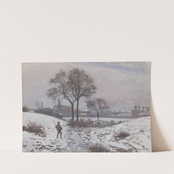 Chasseur en hiver, paysage à Norwood (1870) by Camille Pissarro