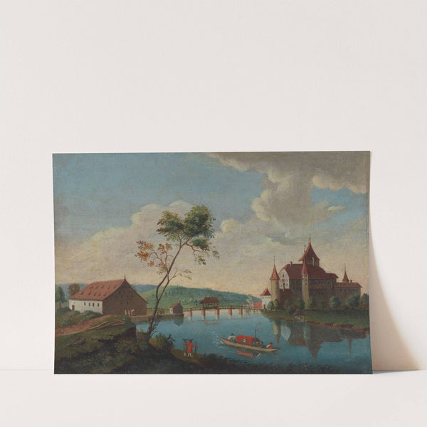 Château de Nydau, au Canton de Berne by Johann Ludwig Aberli