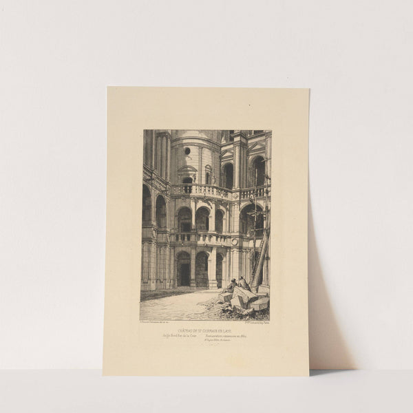 Chateau de St. Germain en Laye. Northeast corner of the courtyard. Restoration began in 1862 by Alfred Brunet-Debaines