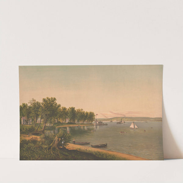 Chauhauqua Lake (1878) by Strobridge & Co. Lith