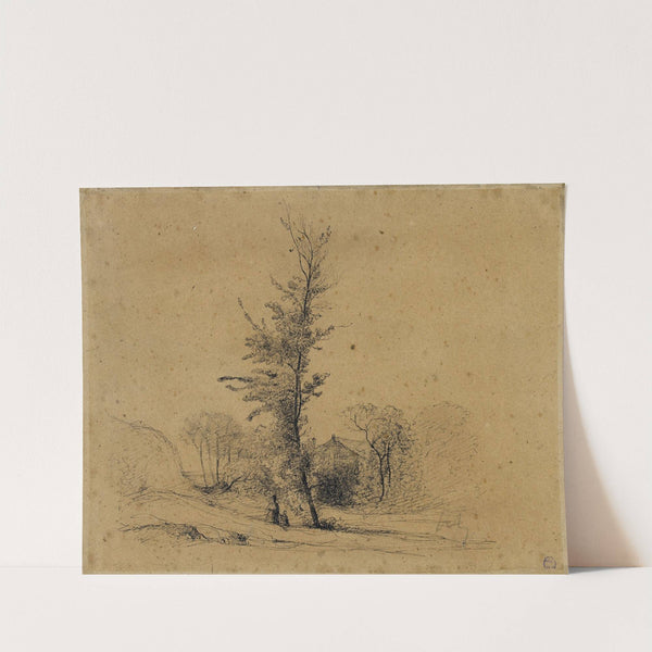 Chaumière dans les arbres by Henri-Joseph Harpignies