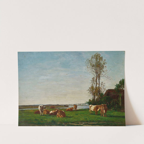 Chaumière et pâturage sur les bords de la Touques (circa 1860-1865) by Eugène Boudin