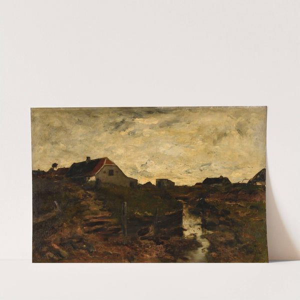 Chaumières dans les dunes à Skagen (Danemark) by Émile Barau