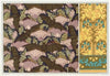 Chauves-souris et pavots, tenture. Papillons et campanules, papier peint.
