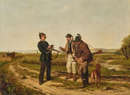 Checking The Hunting Permit