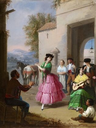 Cheering at the Gates of the Farm (1854)