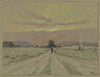 Chemin au soleil couchant