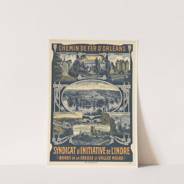Chemin de fer d’Orléans. Syndicat d’initiative de l’Indre (bords de la creuse et Vallée noire) (1913) by Imp. F. Champenois