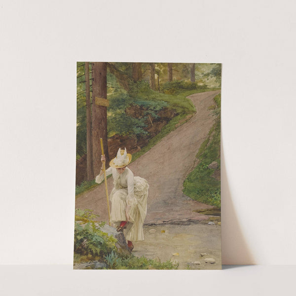 Chemin de la cascade by Louis Emile Adan