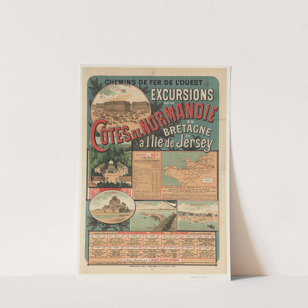 Chemins de Fer de l’Ouest. Excursions sur les Côtes de Normandie (1890) by Imp. Maulde et Renou