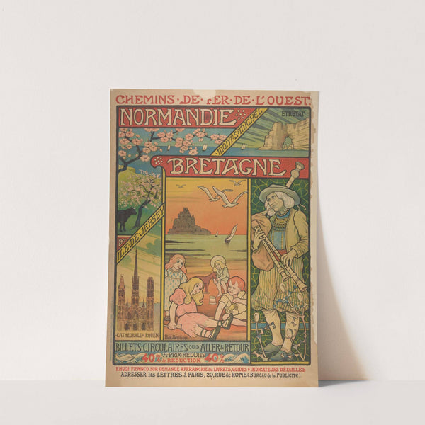 Chemins de fer de l’Ouest – Normandie – Bretagne (1907) by Paul Berthon