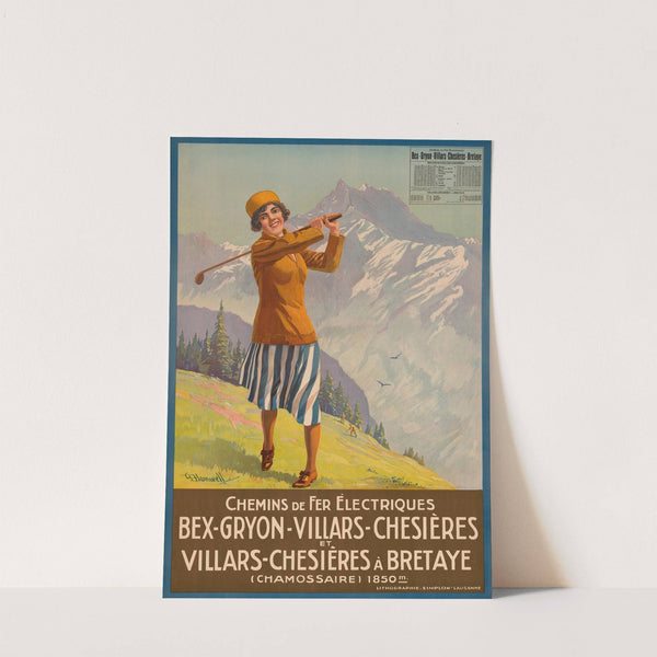 Chemins de fer électriques Bex-Gryon-Villars-Chesières et Villars-Chesières à Bretaye (1923) by George Flemwell