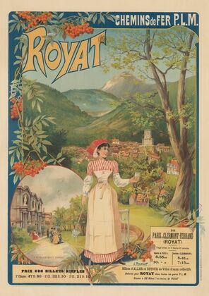 Chemins de Fer P.L.M. Royat, de Paris à Clermont-Ferrand (1890)