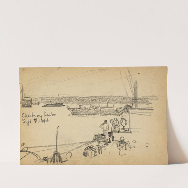 Cherbourg harbor. by Victor Alfred Lundy