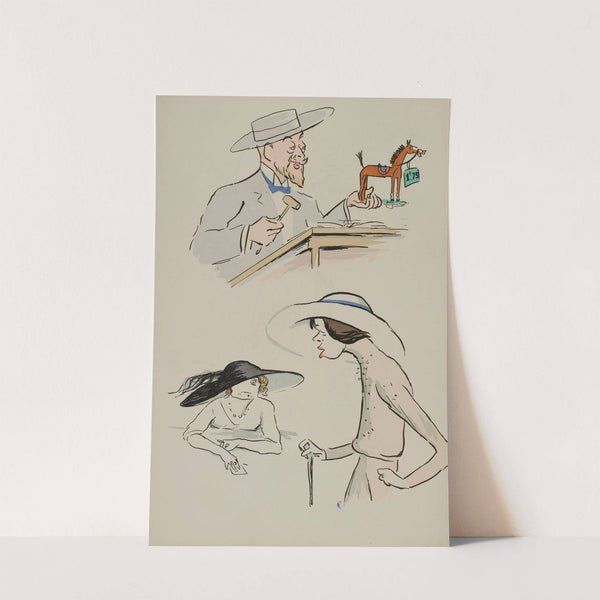 Chéri Halbronn, Mme d’Artex, Mme Brighton (1912) by Georges Goursat (Sem)