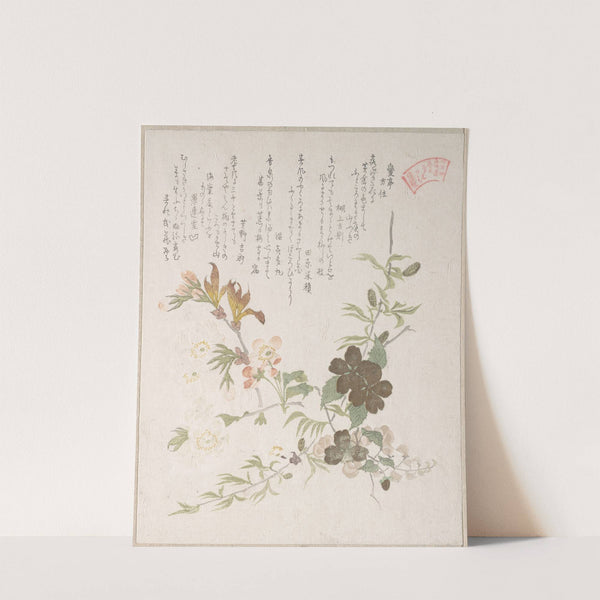 Cherry Blossoms and Yamabuki Flowers by Kubo Shunman