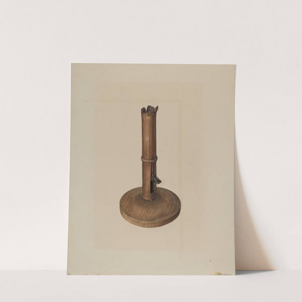 Cherry Candlestick (c. 1937) by Mina Lowry