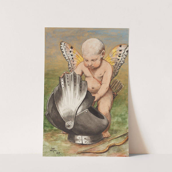 Cherub with Helmet (1889) by Hans Thoma