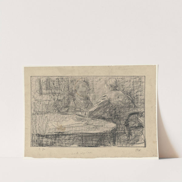 Chess players: the father (F.A.) and brother (C.) of Floris Verster by Floris Verster