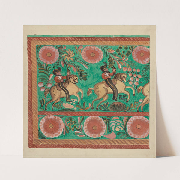 Chest of Native Pine, Painted in Oil by E. Boyd