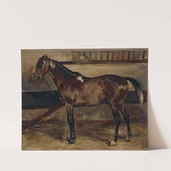 Cheval brun à l’écurie (1818) by Théodore Géricault