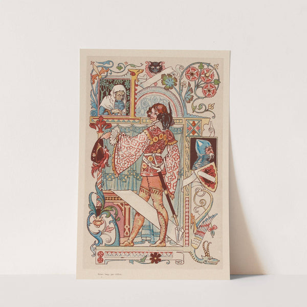 Chevalier inscrit dans une enluminure by Eugène Grasset