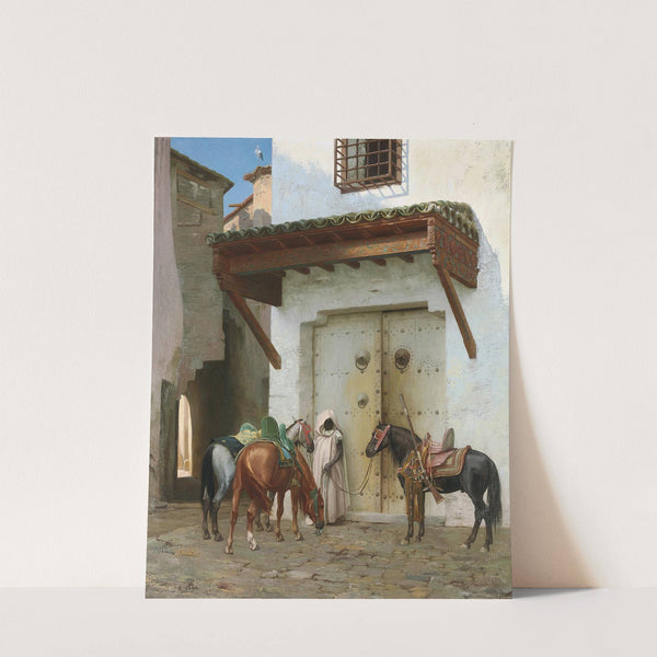 Chevaux tenus par un esclave (La Halte) (1875) by Jean-Léon Gérôme