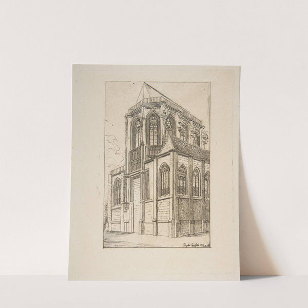 Chevet de St. Martin-sur-Renelle (The apse of the Church of St. Martin-sur-Renelle, Paris, after Langlois) (1860) by Charles Meryon