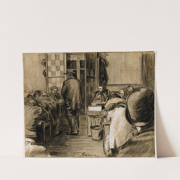 Chez Fradin, hôtel fin de siècle, rue Saint Denis l’entrée et la salle du rez-de-chaussée (1898) by F. Séguin