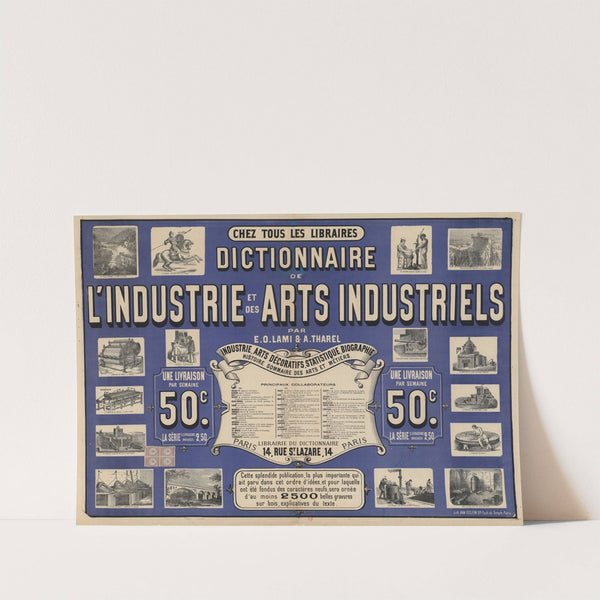 Chez tous les libraires. Dictionnaire de l’industrie et des arts industriels par E.O. Lami & A. Tharel (1879) by Lith. Van Geleyn