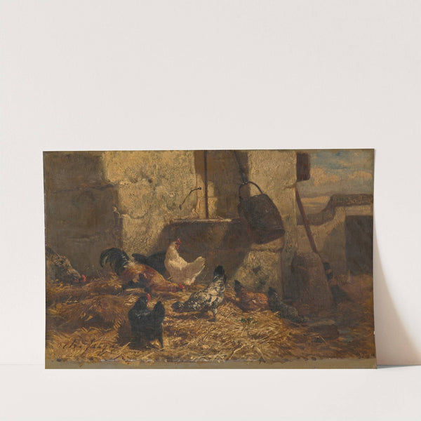 Chickens (1833 – 1889) by Charles Emile Jacque